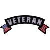 Veteran Top Rocker Patch With US Flag | US Military Veteran Patches