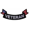 Veteran Lower Rocker with US Flag Small Patch