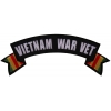 Vietnam War Vet Rocker Patch With Flags | US Military Vietnam Veteran Patches