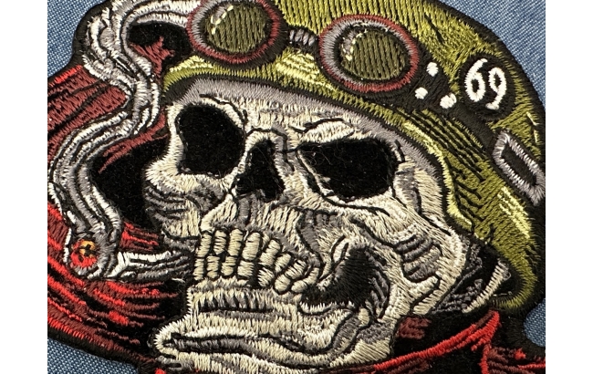 DILLIGAF Reaper Skull Biker Patches by Hot Leathers