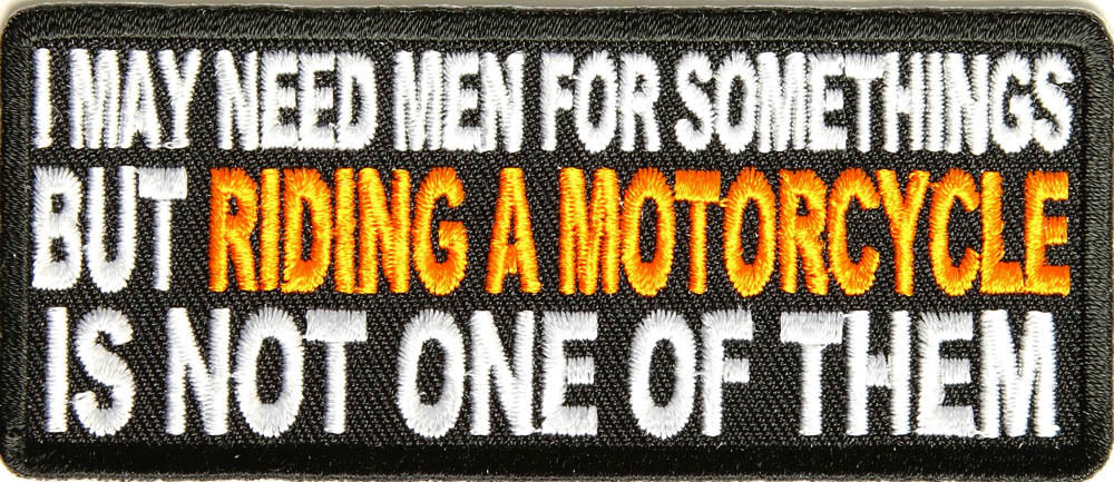 Lady Biker Embroidered Patches