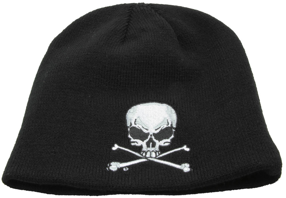 Skull and Cross Bones Beanie Hat | The Cheap Place