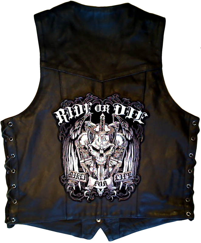 Ride Or Die Biker For Life Skull Patch | Embroidered Patches