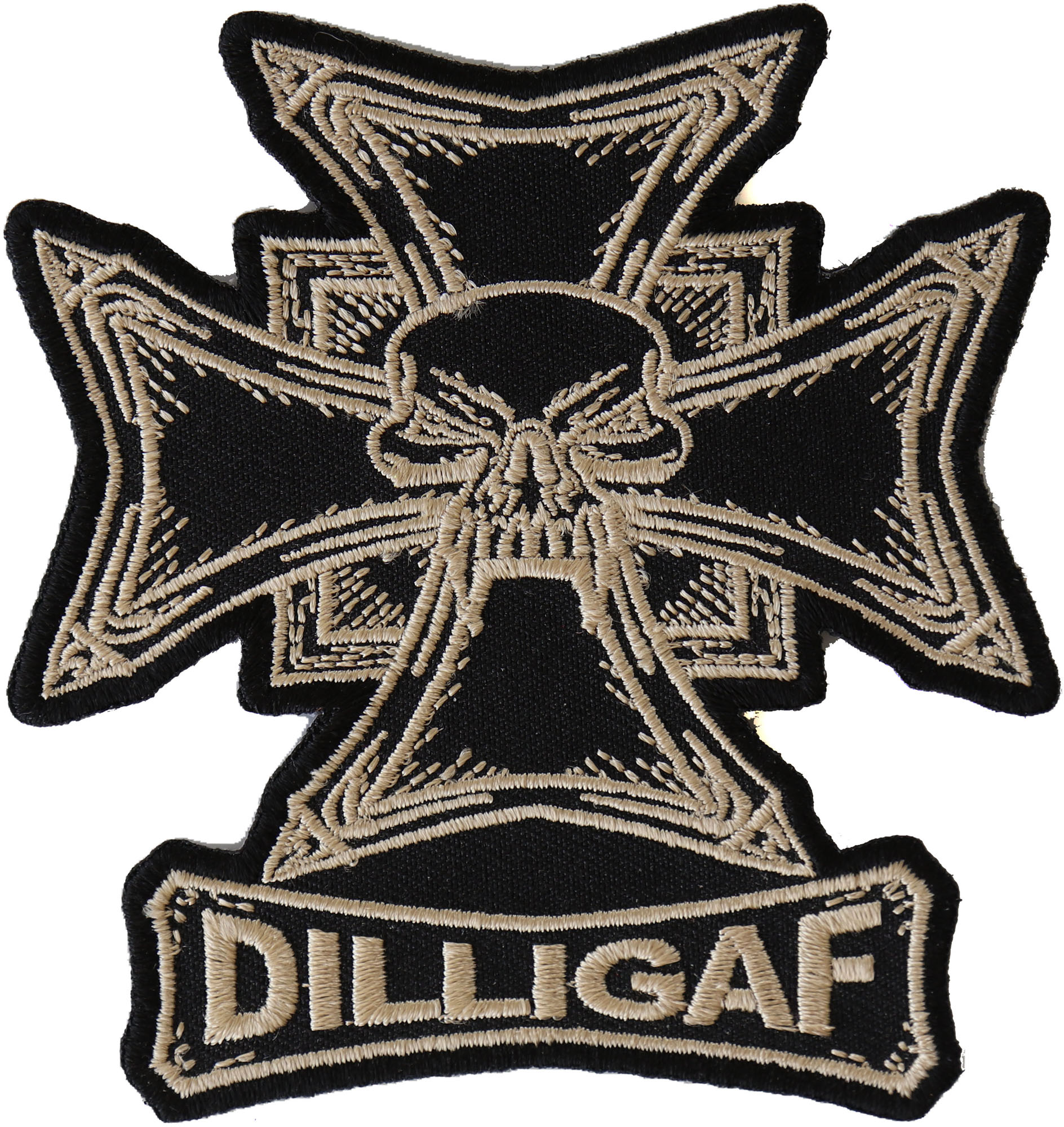 Dilligaf Skull and Cross Patch, Skull Patches by Ivamis Patches