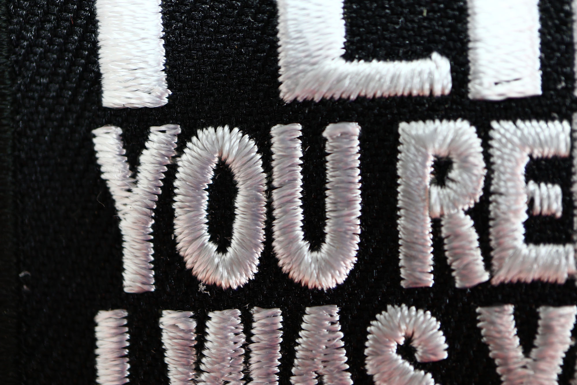 This is what embroidered letters look like