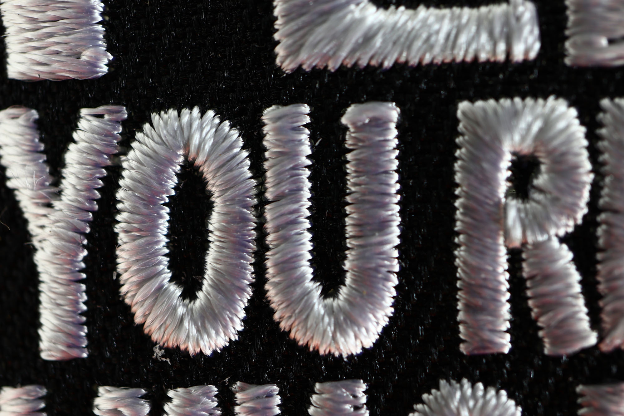 This is what embroidered letters look like