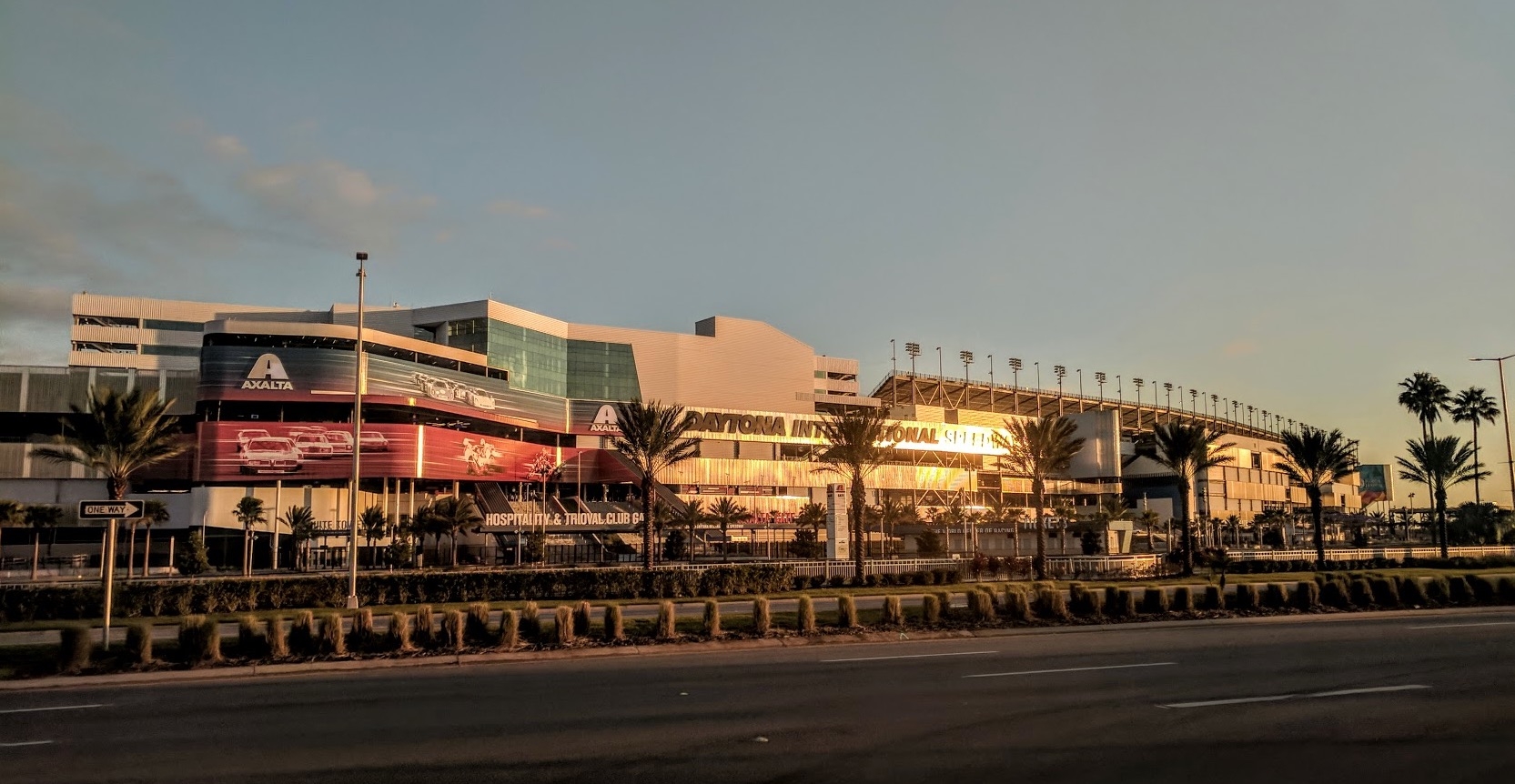 Sunset at the Daytona Speedway