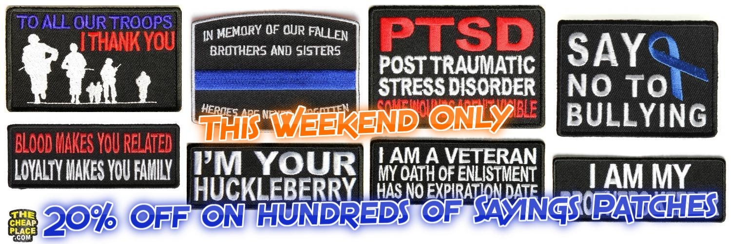 Weekend Only Sale on Inspirational Patches