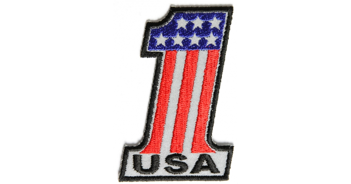 Reflective No 1 USA Patch | Patriotic Patches -TheCheapPlace