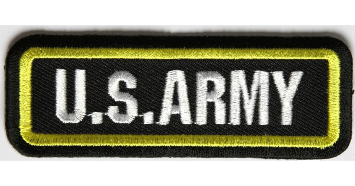 US Army Small Yellow Border Patch | Army Patches -TheCheapPlace