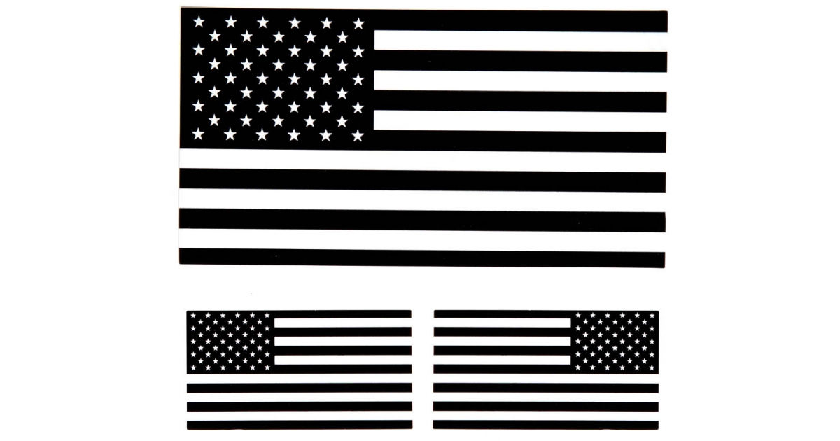 Black White US Flag Stickers | US Flag Stickers - TheCheapPlace