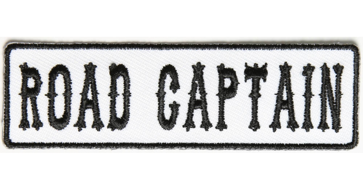 Road Captain Patch Black On White | Ranks Titles Nicknames -TheCheapPlace