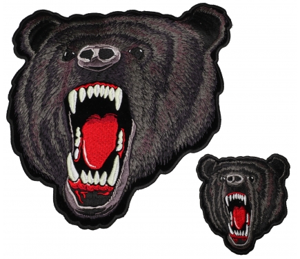 Black Bear Small and Large Patch Set by Ivamis Patches