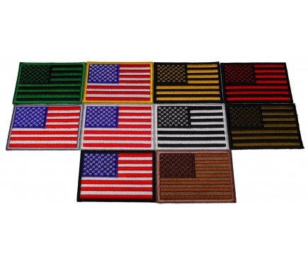Set of 6 Confederate Flag Patches in Different Colors by Ivamis