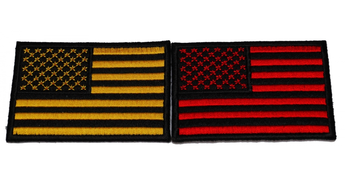 Yellow Black American Flag Patch