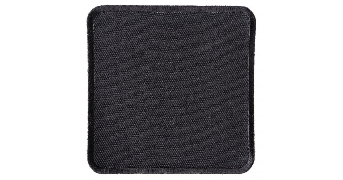 Black 3 Inch Square Blank Patch | Blank Patches -TheCheapPlace