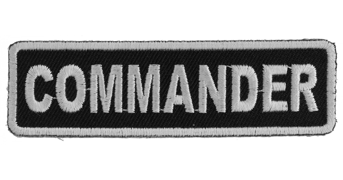 Commander Patch - Motorcycle Club Rank Patches for Bikers by Ivamis Patches