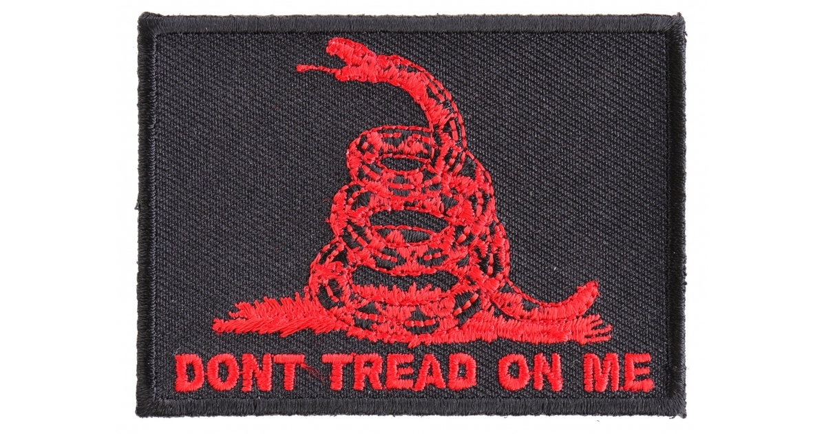 Gadsden Don't Tread On Me Green on Black 2 x 3 Iron On Patch for