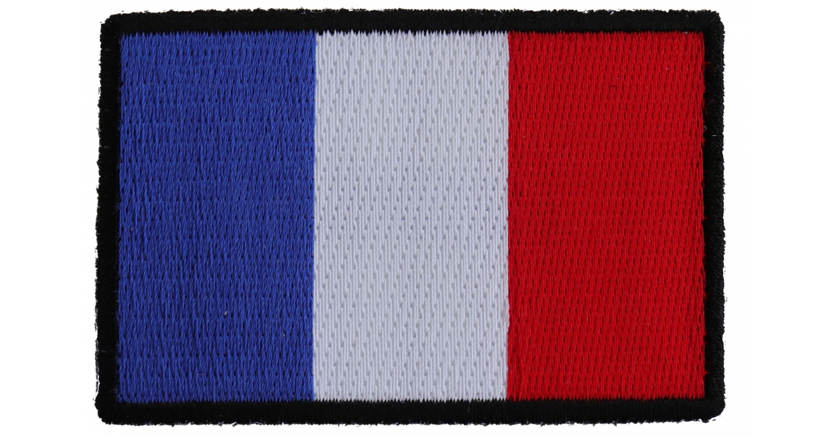 Patch France Blue White Red Scratch Tricolour Flag French 3 Colors 