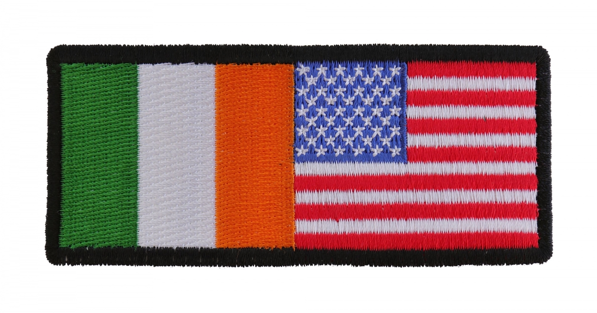 Irish American Flag Iron On Patch | Embroidered Patches by Ivamis Patches