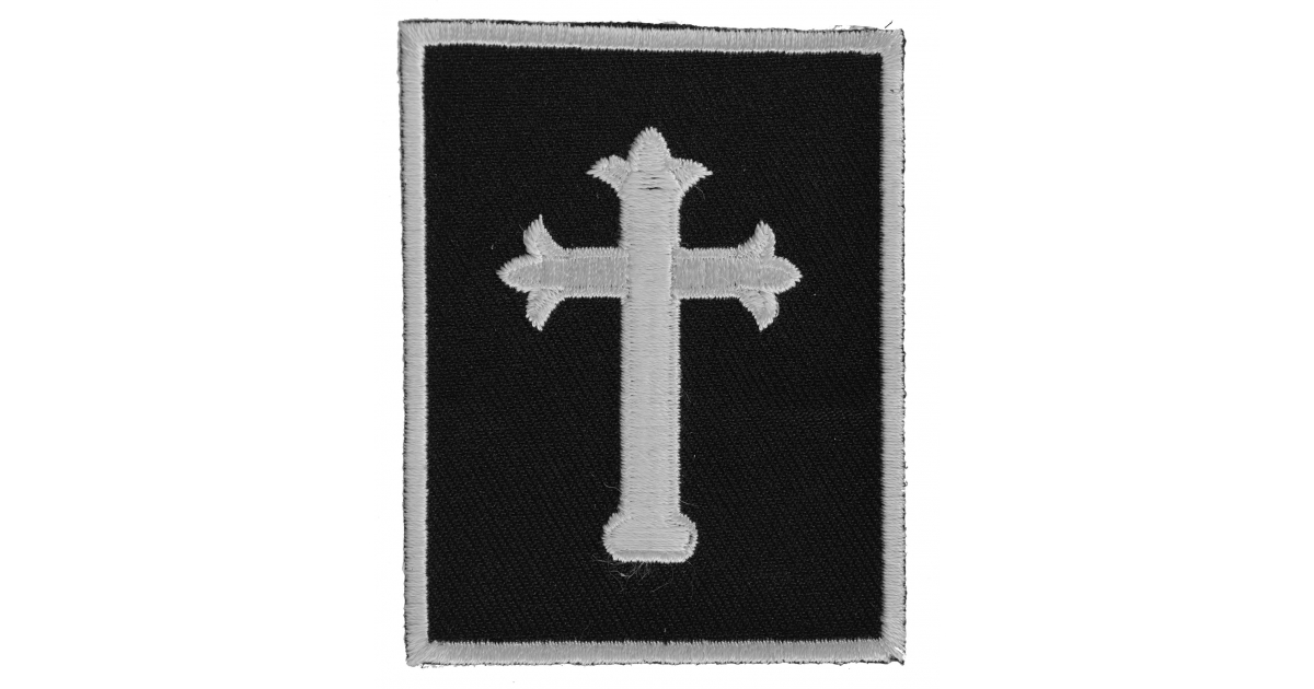 Small Christian Cross Patch  Embroidered Patches by Ivamis Patches