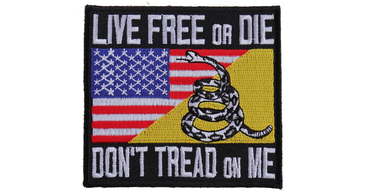 Live Free or Die Don't Tread On Me Gadsden American Flag Patch