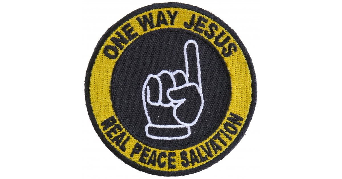 One Way Jesus Real Salvation Patch, Christian Patches By Ivamis Patches