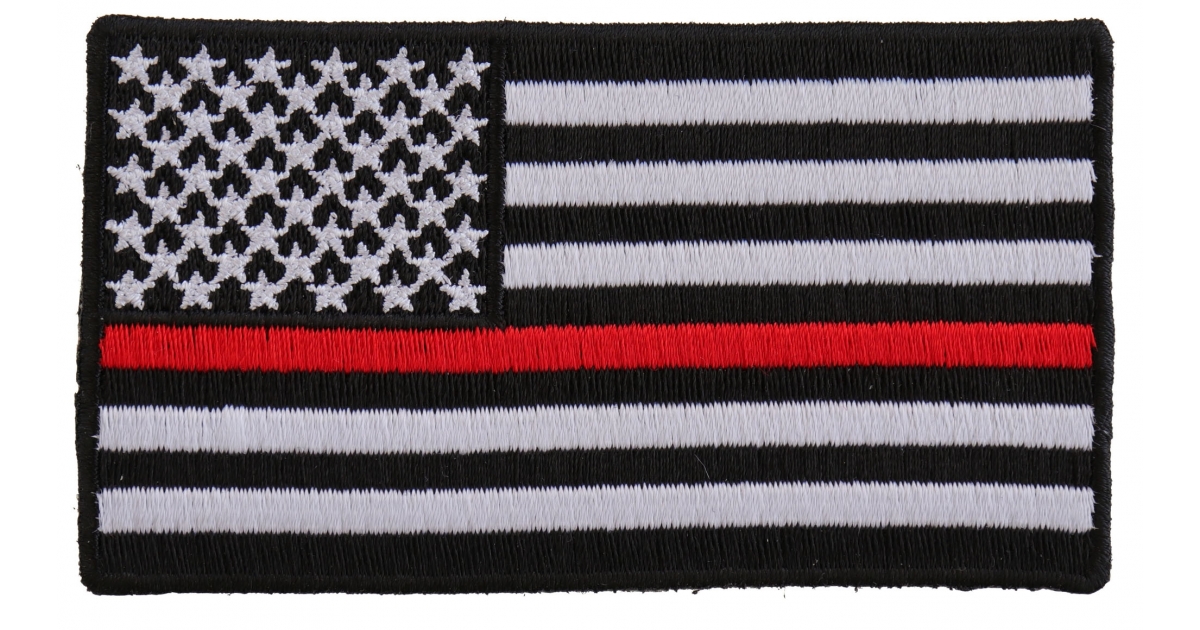 Subdued Us Flag With Red Stripe Patch Embroidered Patches By Ivamis