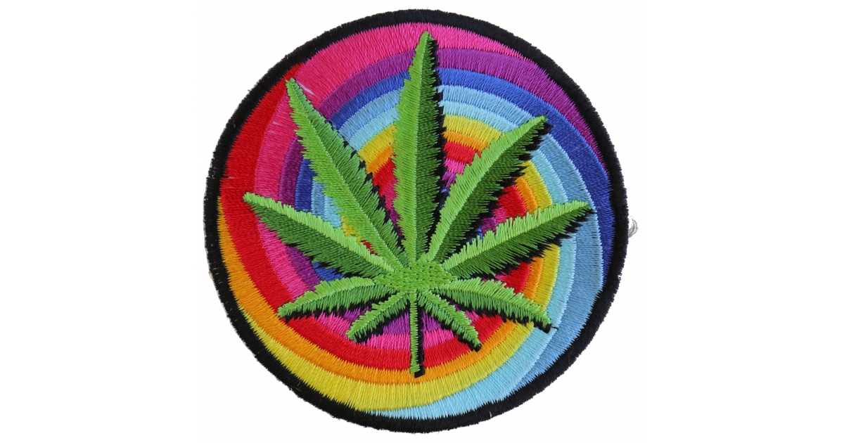  Weed Leaf Patch 4  Embroidered Marijuana Hemp Bud