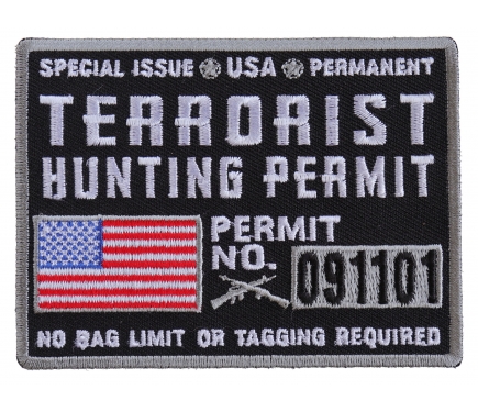 VELCRO® BRAND Fastener Morale HOOK Terrorists Hunting Permit