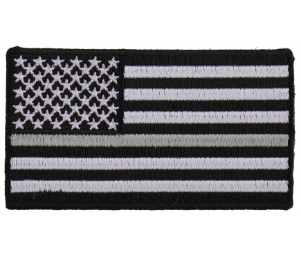 Personalized Thin Line American Flag Embroidered Patch USA Custom