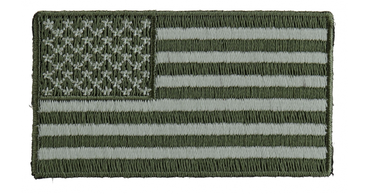 US Flag Patch Black and Gray 2.5 Inch