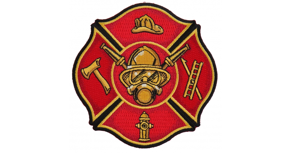 Fire Fighter Patch For Sewing Or Ironing On To Jackets By Ivamis Patches