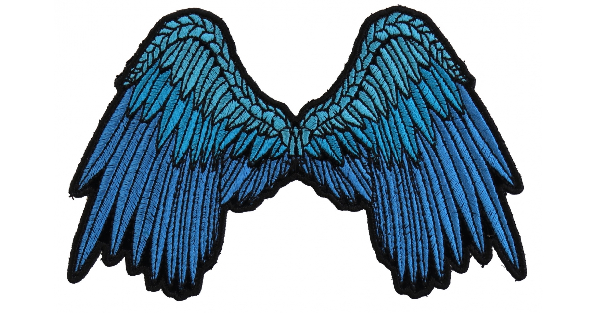 Small Beautiful Angel Wings Blue Patch | Angel Wing ...