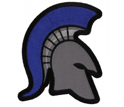 Spartan Helmet Blue Mohawk Police Patch by Ivamis Patches