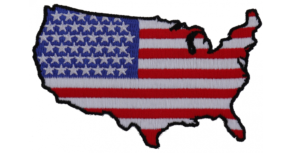 USA Flag Map Vintage Cap Distressed American Flag Patch Custom