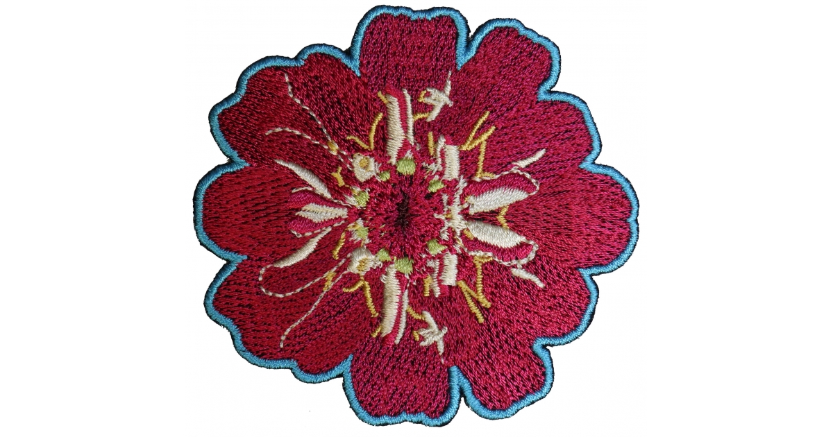 Pink and Green Flower Patch by Ivamis Patches