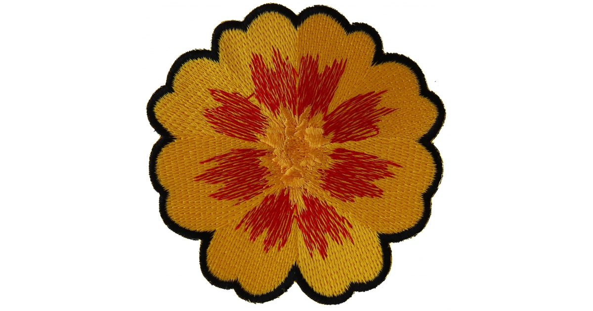 Orange Yellow Flower Patch by Ivamis Patches