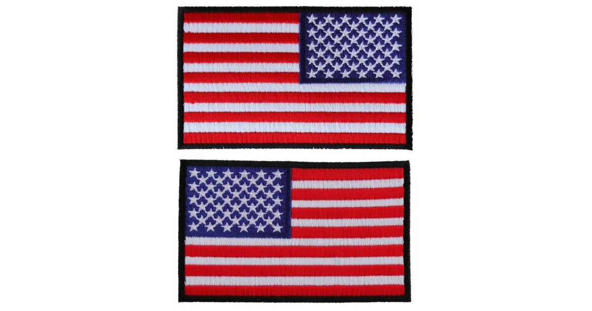 US Flag Patch Black and White 3 Inch by Ivamis Patches