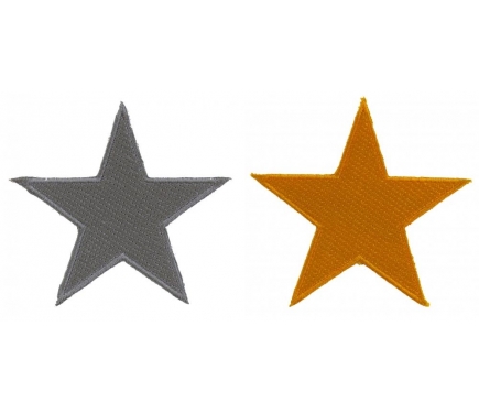 Silver and Gold Star Patch Set Of 2 Patches by Ivamis Patches