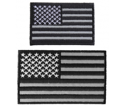 Small Reflective American Flag Patch Set Of 2 US Flag Patches by Ivamis ...