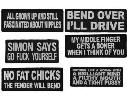 Naughty Rude Toxic Sayings for the Guys Iron on or Sew on