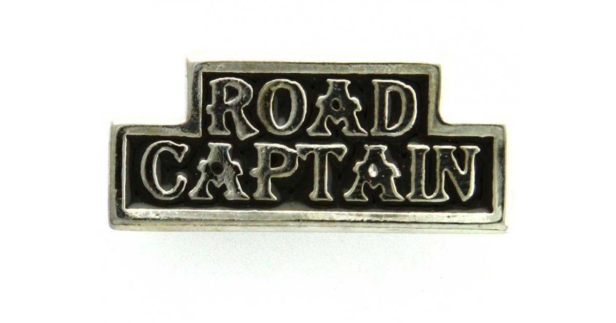 Road Captain Pin Silver Plated | Rank Pins - TheCheapPlace