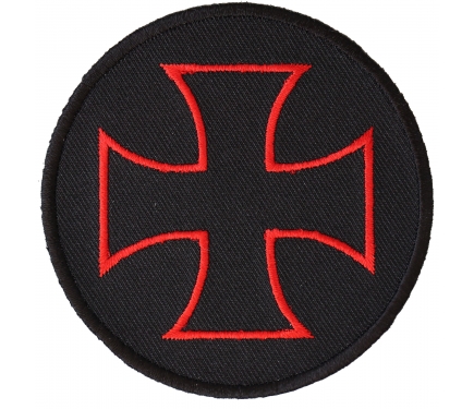 Red and Black cross Patches Iron-on transfers for clothing Rock
