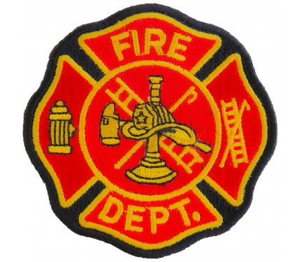 Fire Department Iron On Patch For Firemen | Embroidered Patches by ...