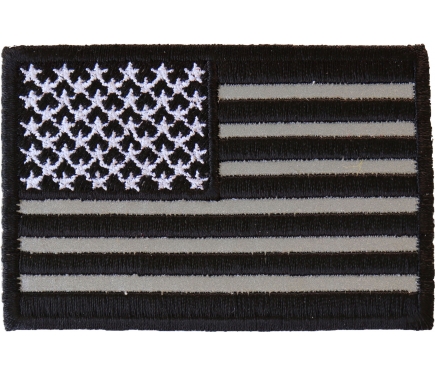 American Flag Embroidered Patch Black & White United States of America  Subdued Military Uniform Emblem