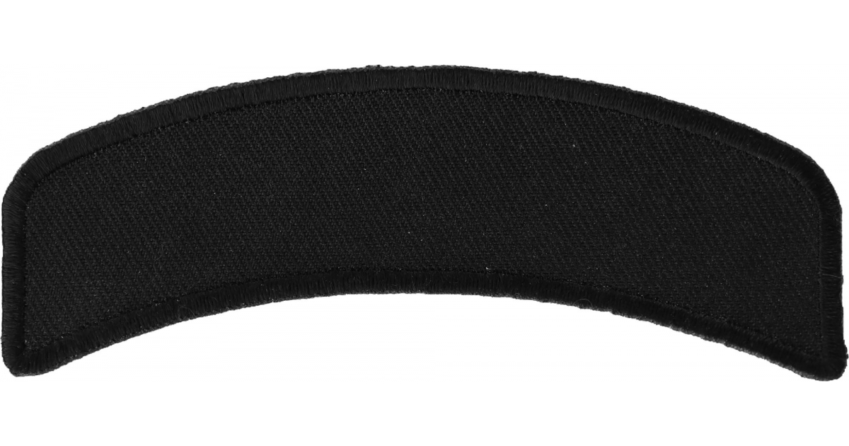 Black 4 Inch Arched Blank Patch Rocker | Embroidered Patches by Ivamis ...