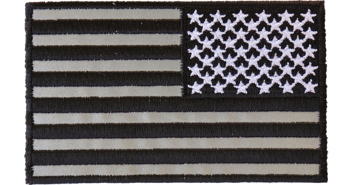 Black and Red American Flag Patch 4 Inch  US Military Veteran Patches by  Ivamis Patches