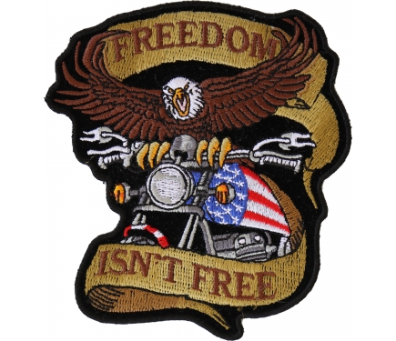 Ride Free Iron Cross Eagle Embroidered Patch - Lethal Threat