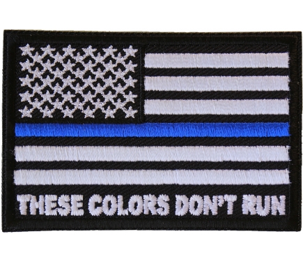 These Colors Don't Run Blue Line US Flag Patch - TheCheapPlace